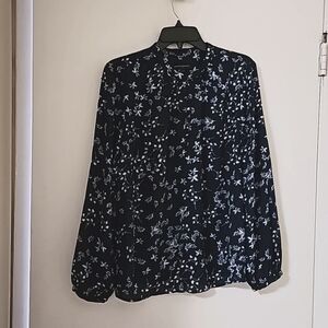 Banana Republic Factory Floral Long Sleeve Blouse